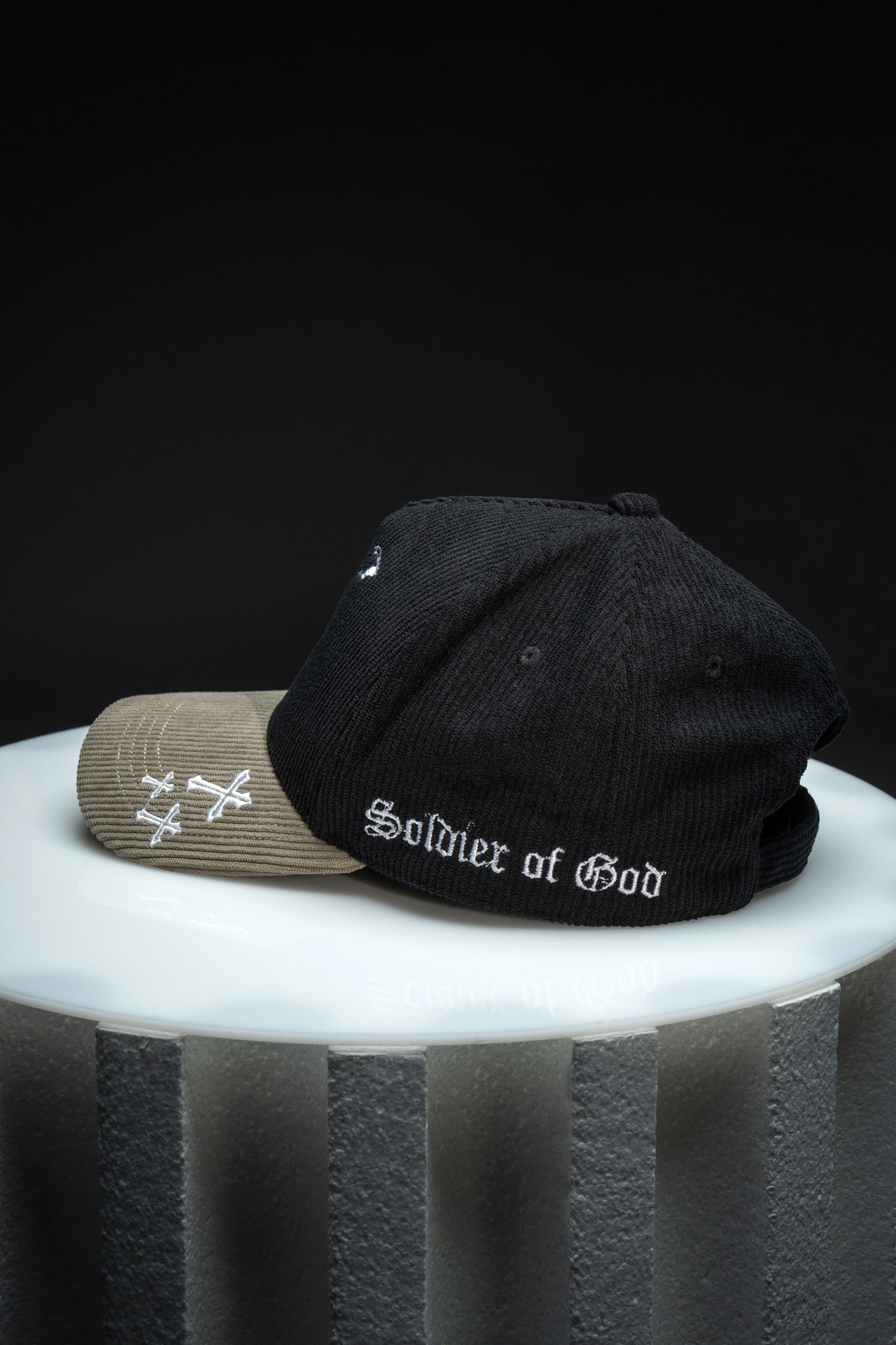 Archangel Michael Cap - Black and Cream - Image 4