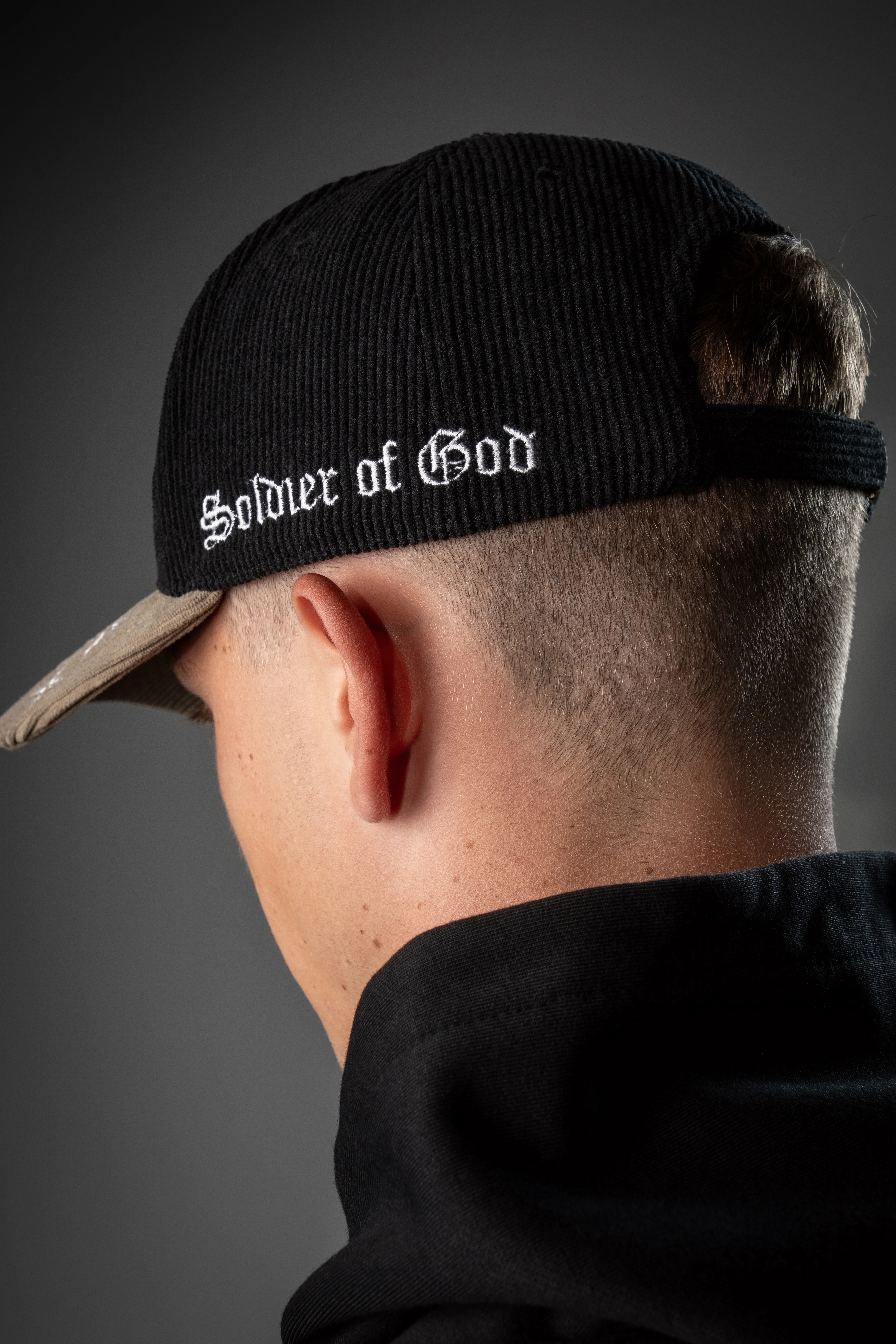 Archangel Michael Cap - Black and Cream - Image 7