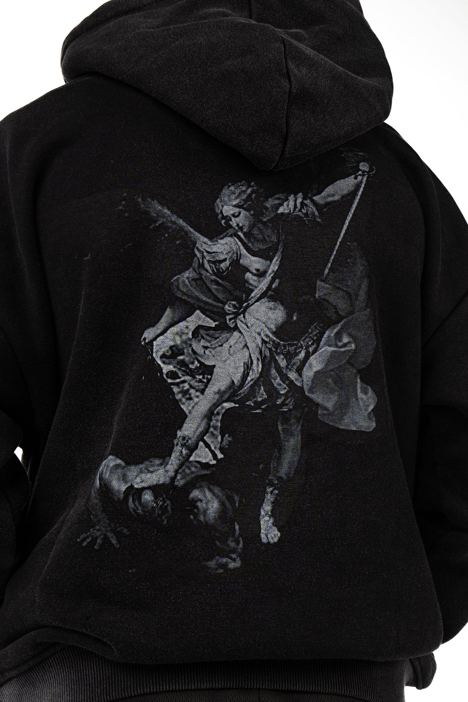 Archangel Michael Youth Hoodie - Acid Wash - Image 4