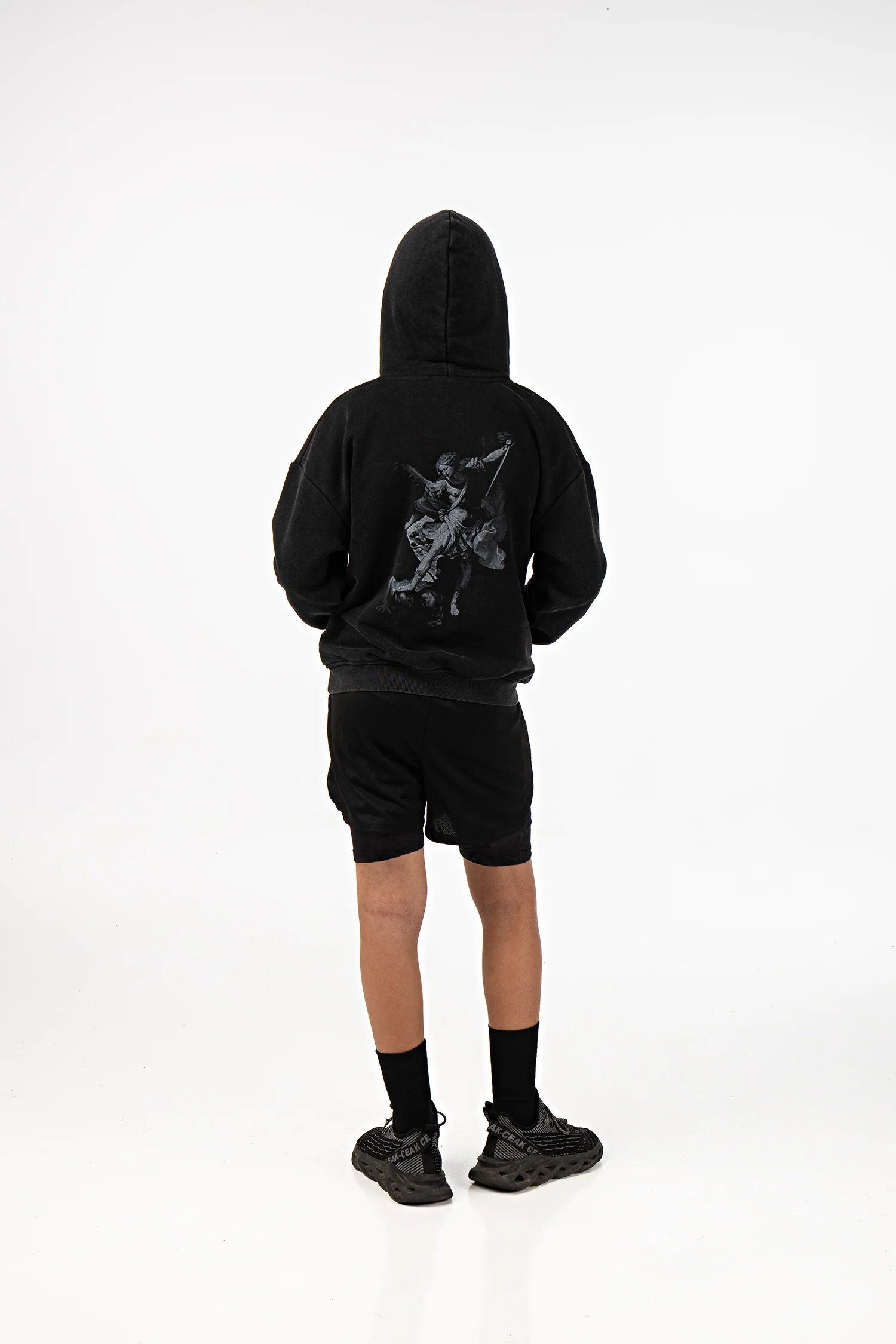Archangel Michael Youth Hoodie - Acid Wash - Image 5