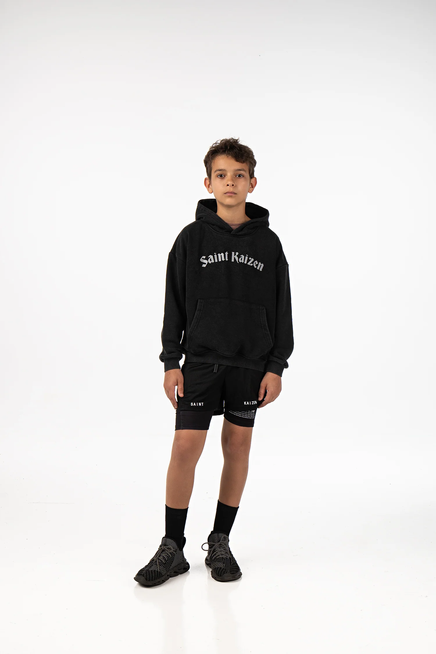 Archangel Michael Youth Hoodie - Acid Wash - Image 6