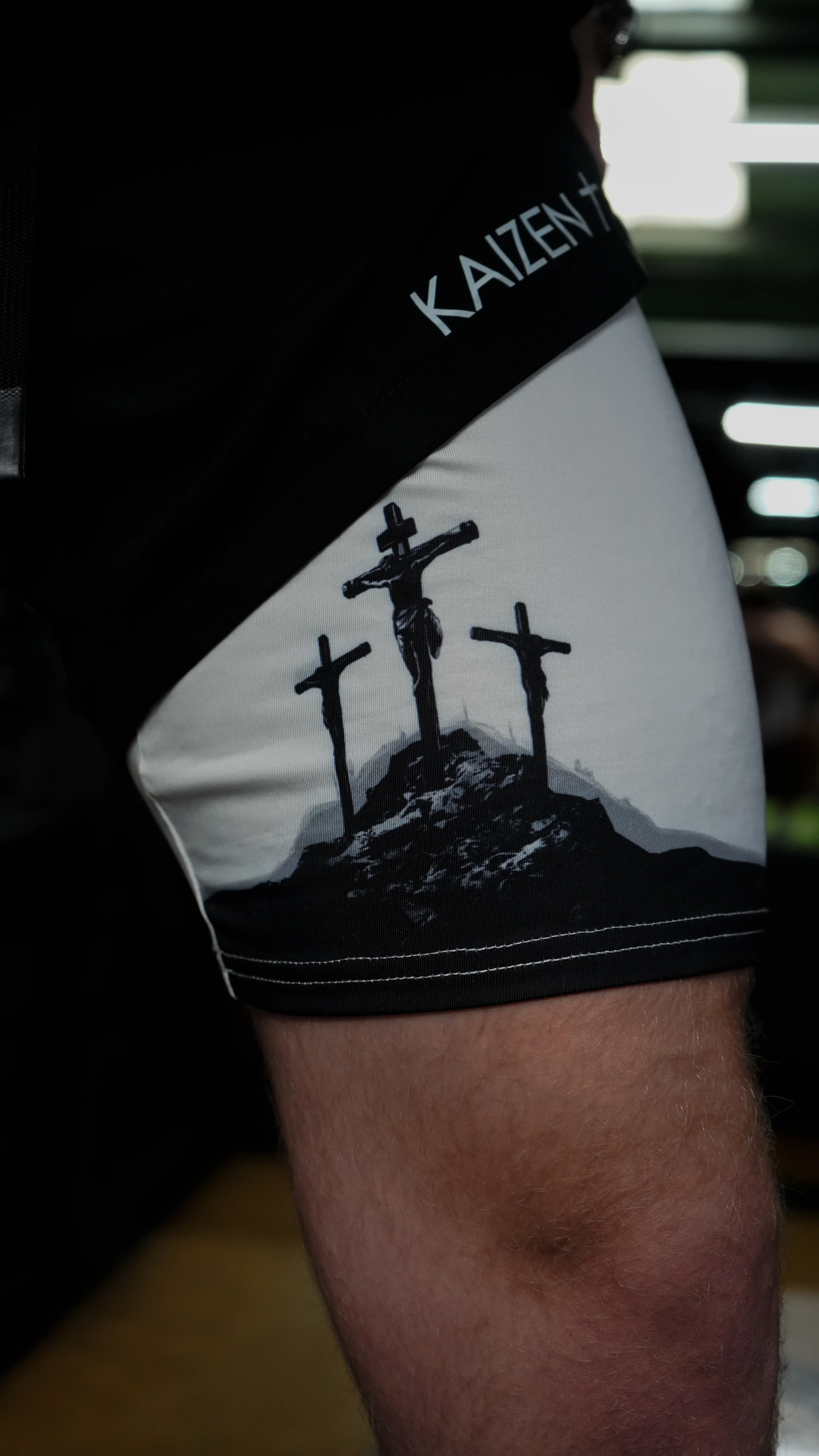 Crucifixion Performance Shorts - Black - Image 3