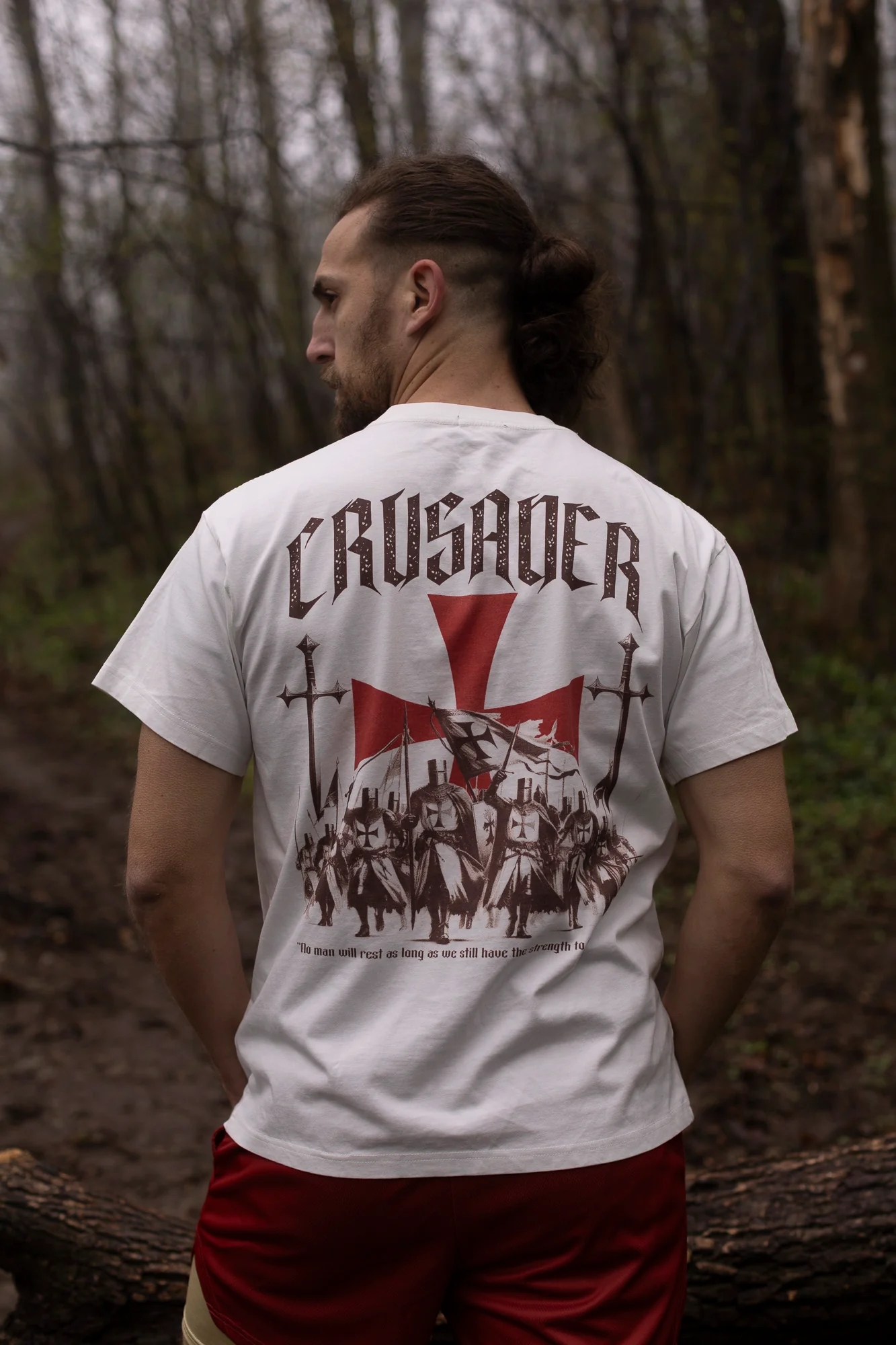 Crusader March T-Shirt - White - Image 4