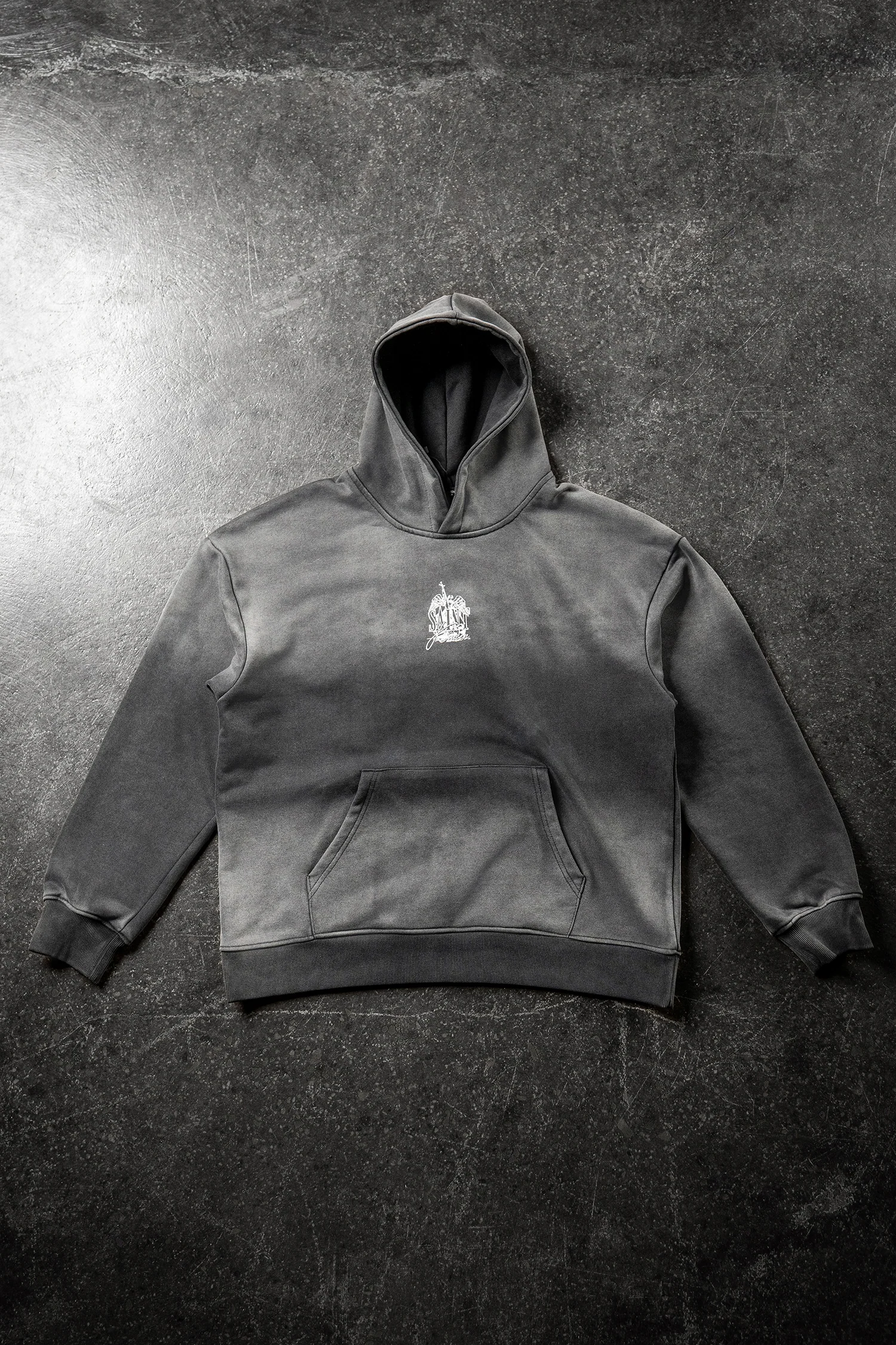 Crusader Cross Hoodie - Acid Wash - Image 8