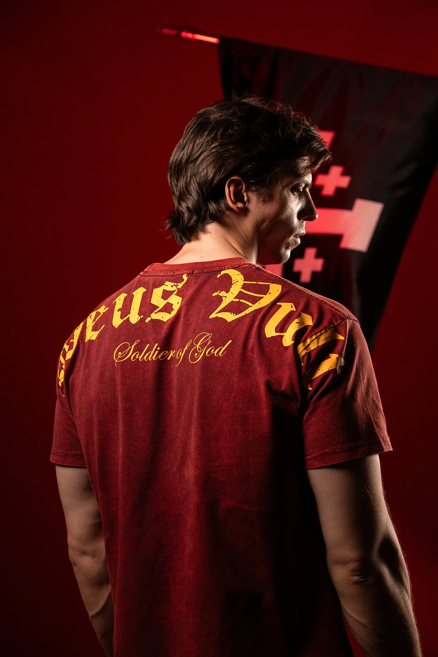 Deus Vult T-Shirt - Red - Image 7