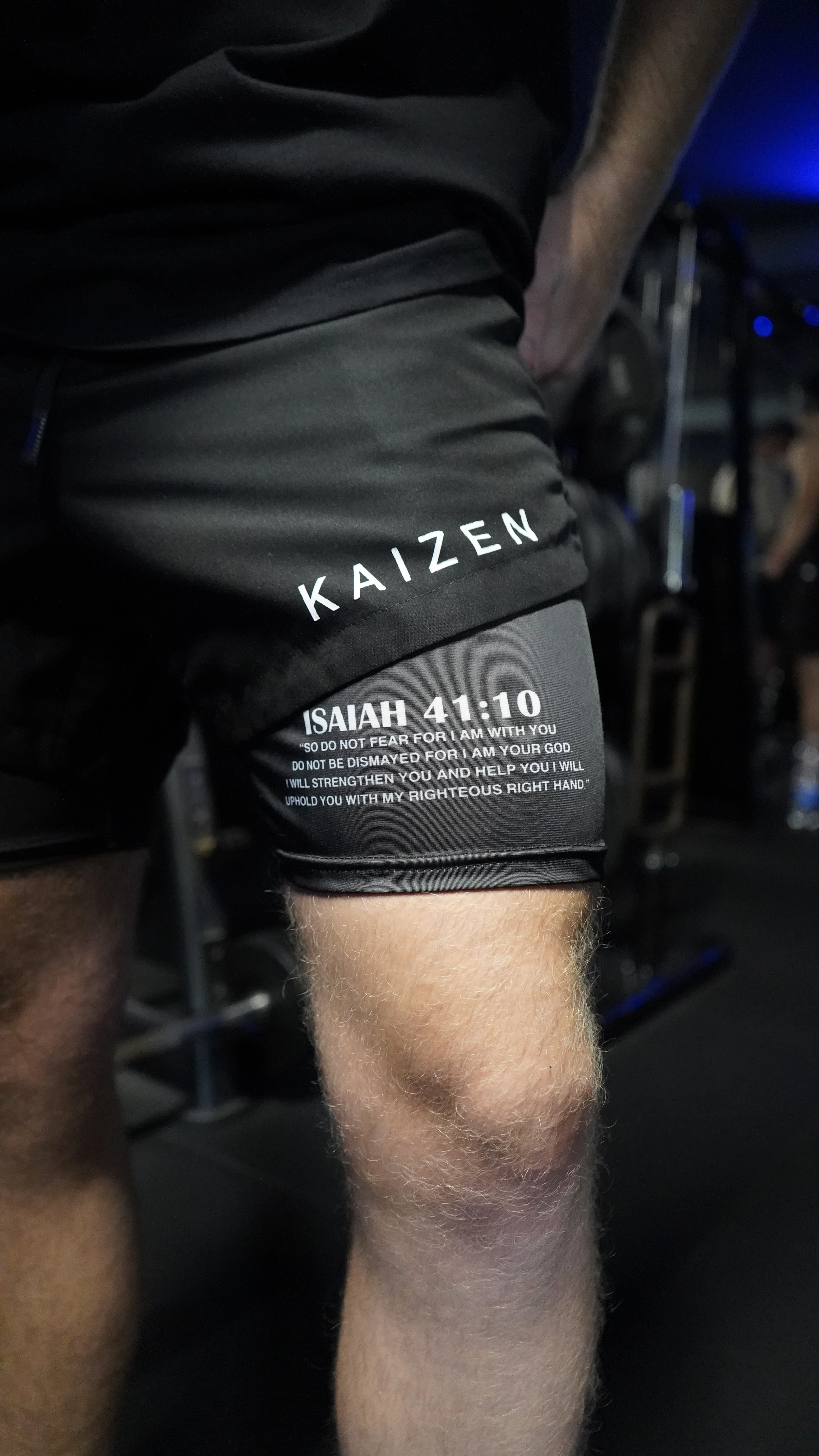 Isaiah 41:10 Performance Shorts - Black - Image 3