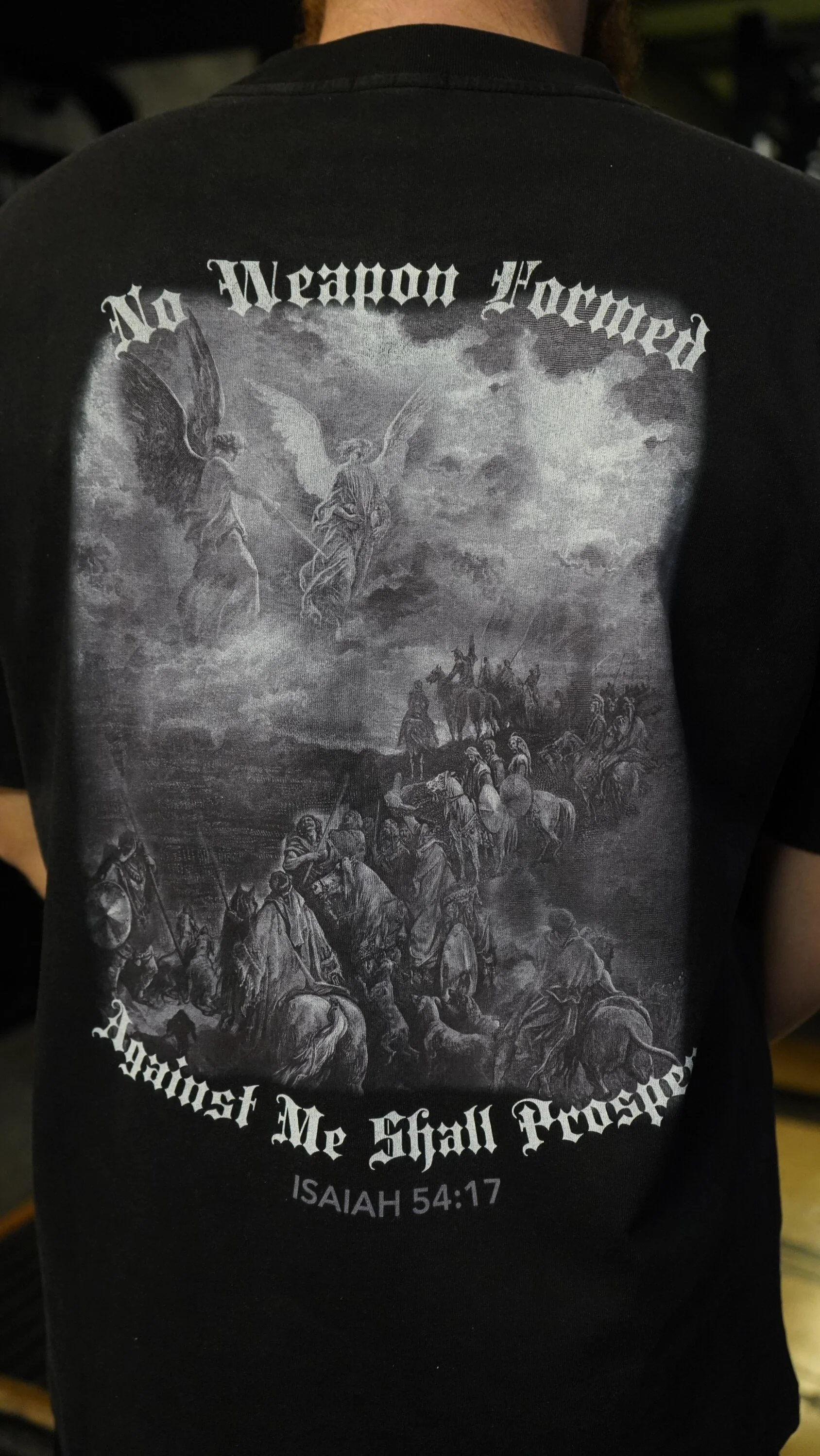 Isaiah 54:17 T-Shirt - Black - Image 4