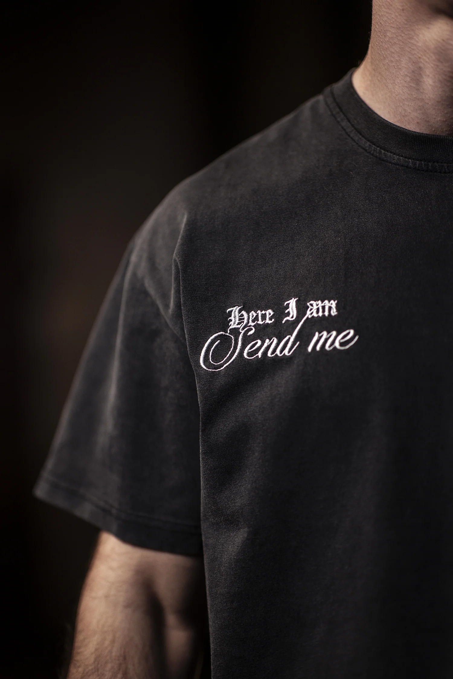 Isaiah 6:8 Embroidery T-Shirt - Image 5