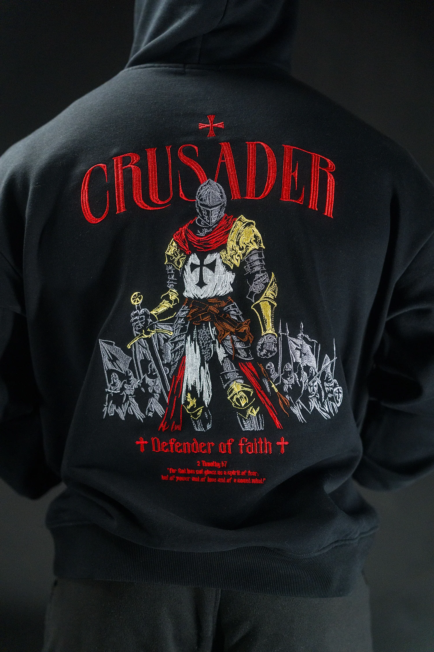 Soldier Embroidery Hoodie - Image 3
