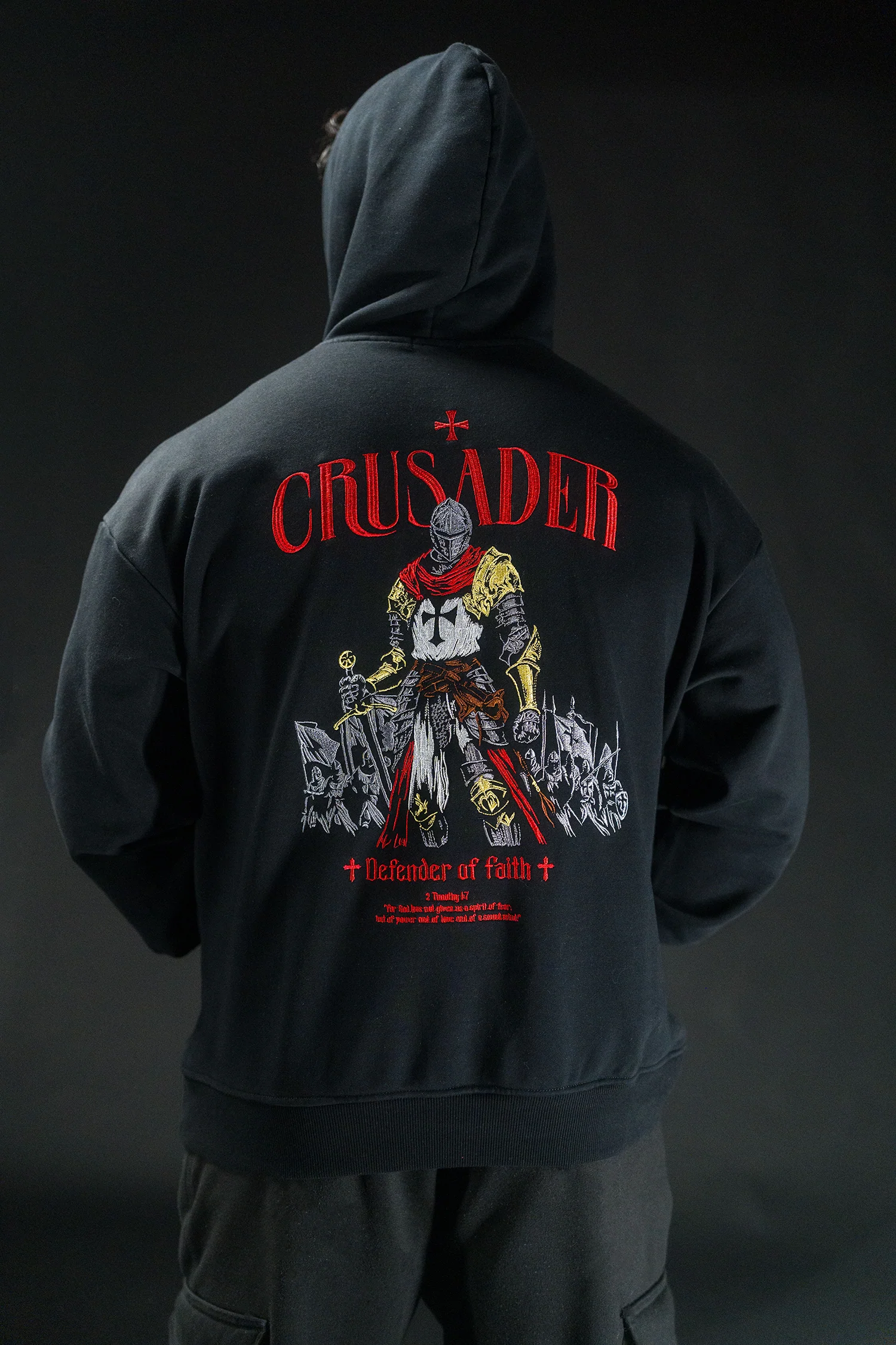 Soldier Embroidery Hoodie - Image 4