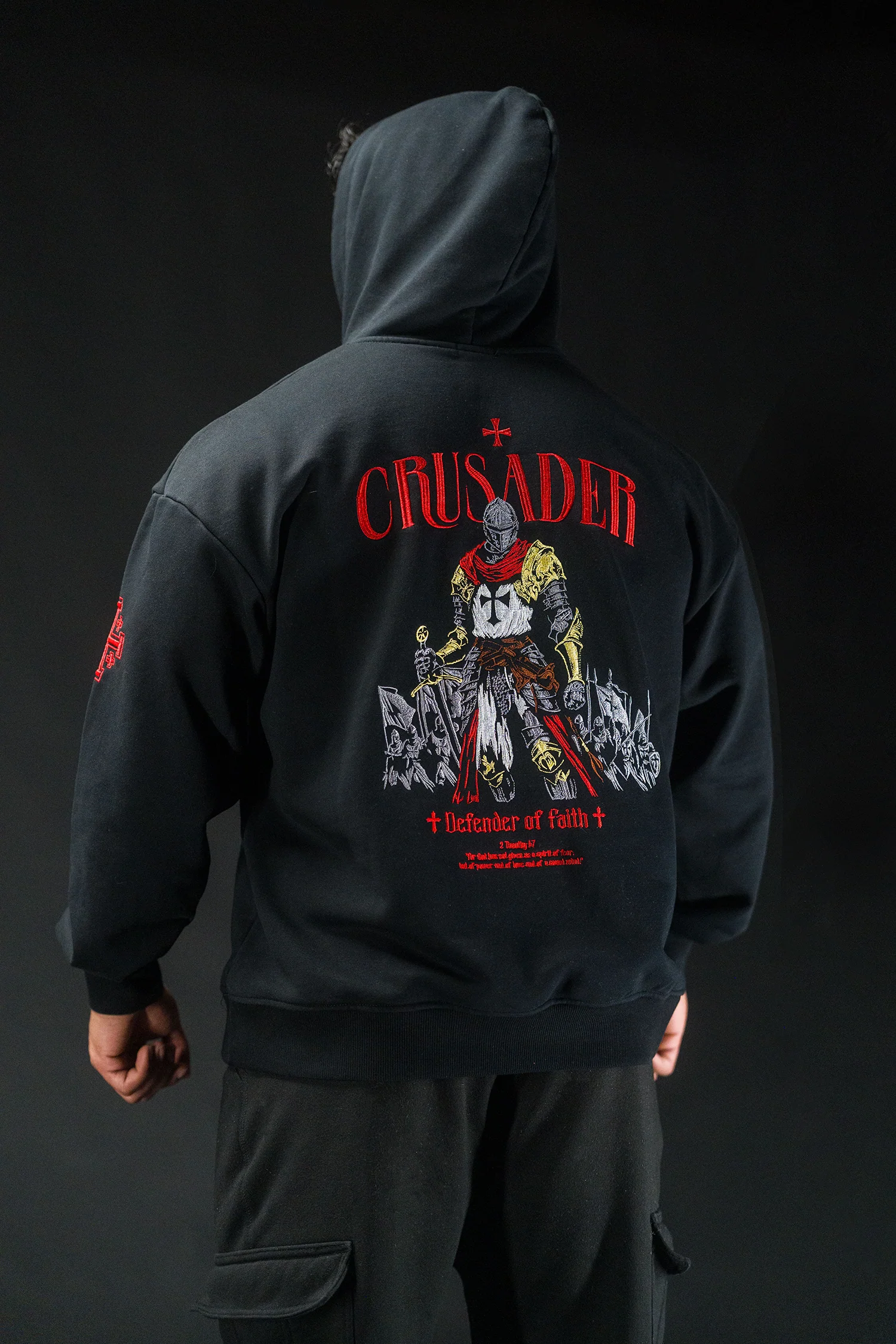 Soldier Embroidery Hoodie - Image 9