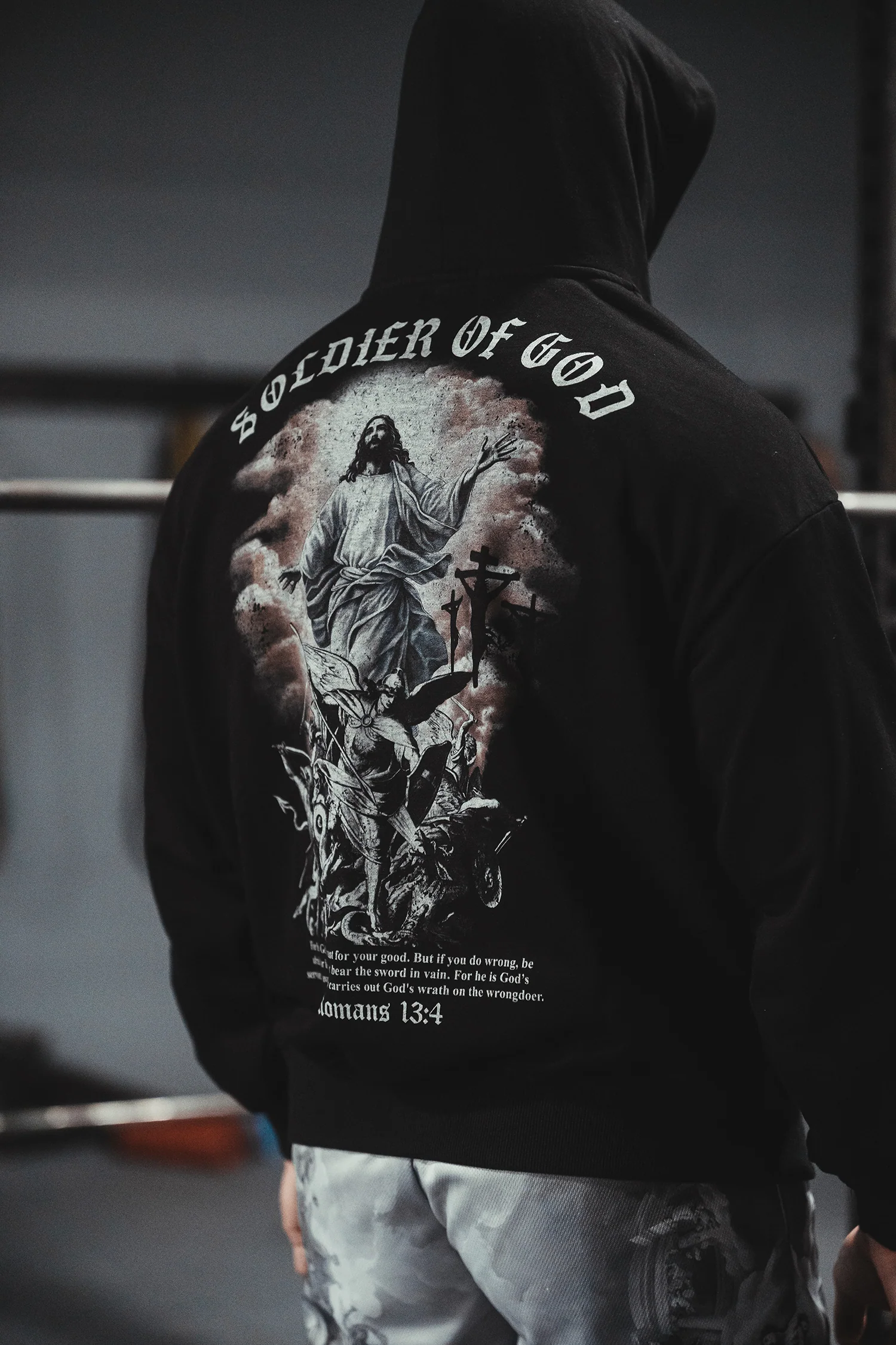Soldier of God Hoodie Black - Image 3