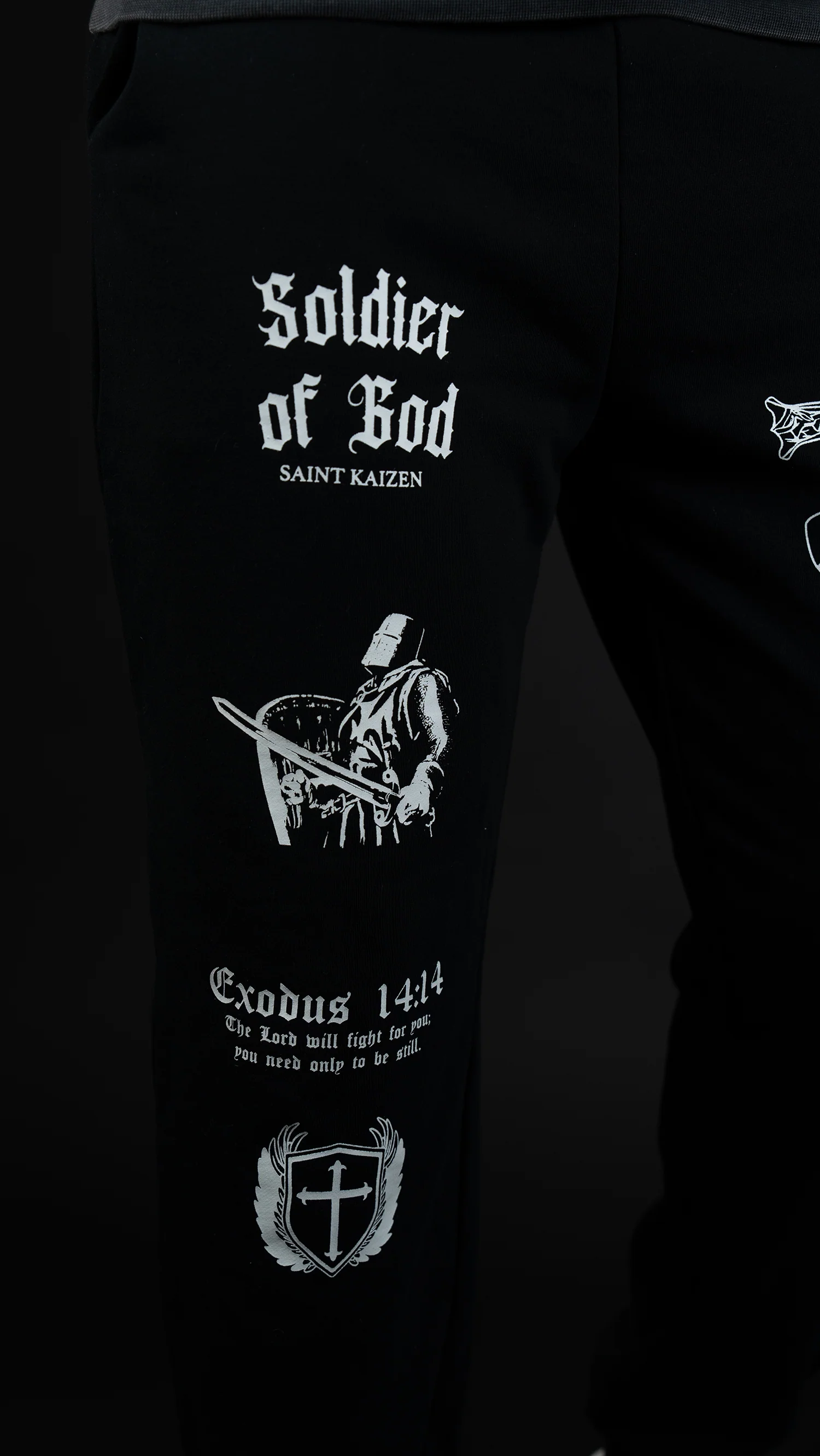 Soldier of God Joggers - Black - Image 3