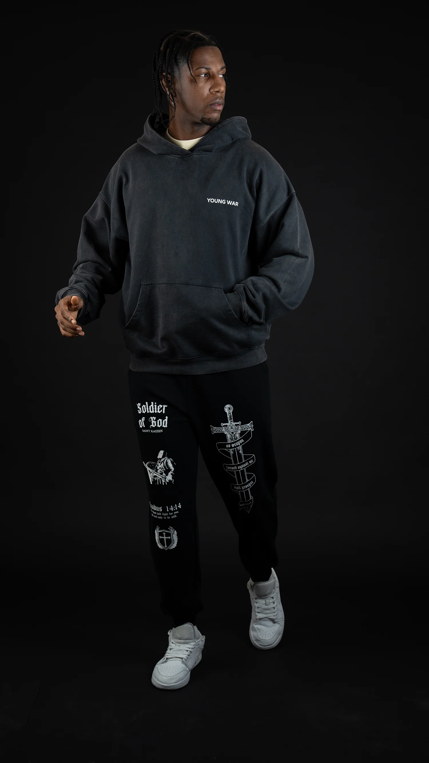 Soldier of God Joggers - Black - Image 5