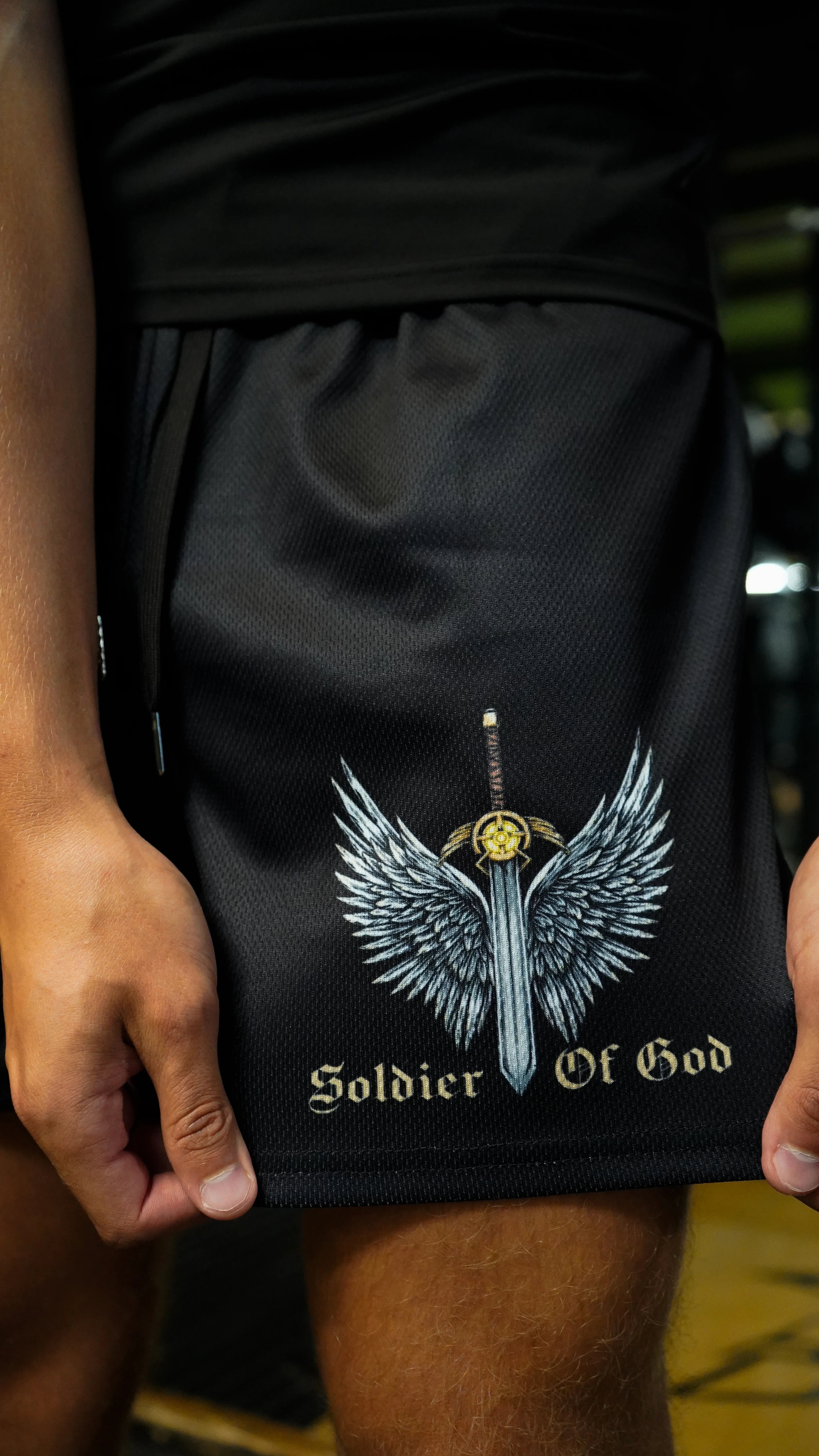 Soldier Of God Mesh Shorts - Image 3