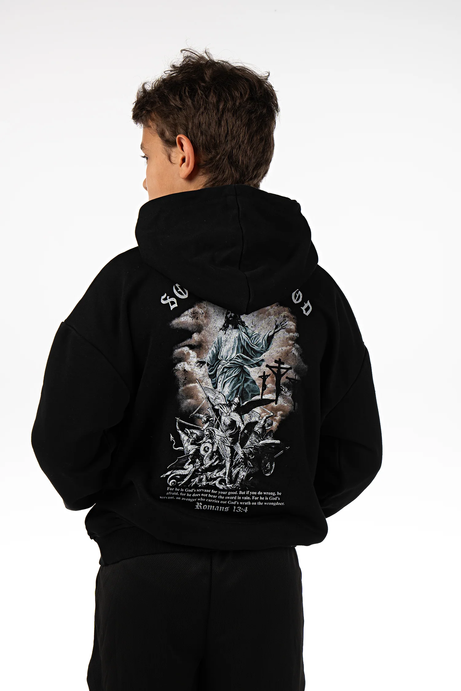Soldier of God Youth Hoodie - Image 3
