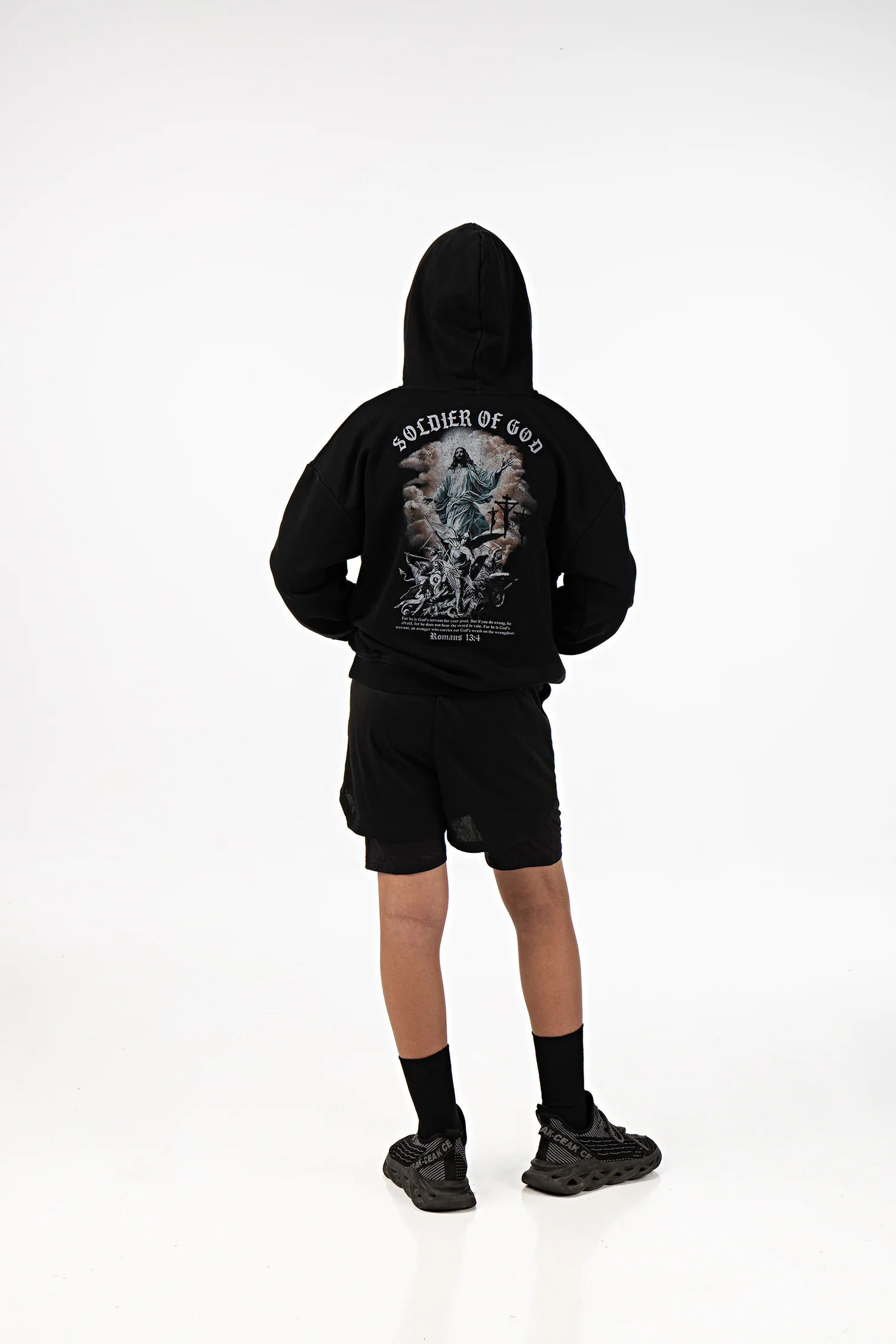 Soldier of God Youth Hoodie - Image 4