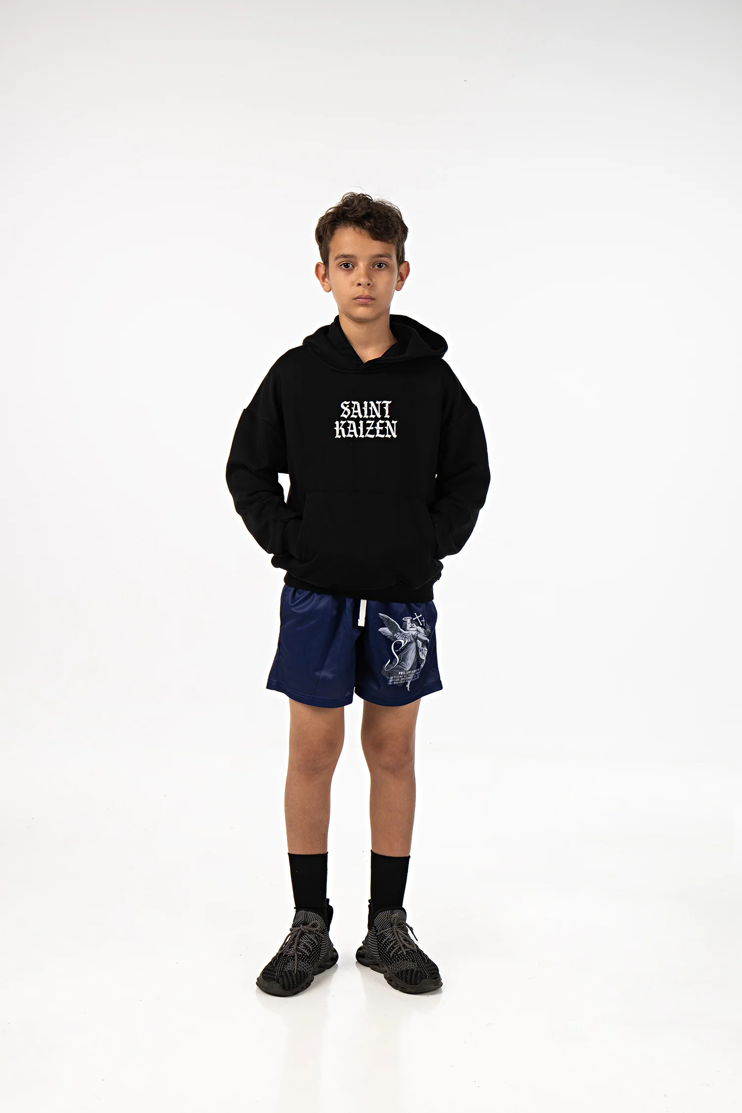 Strength Through Christ Youth Mesh Shorts - Blue - Image 4